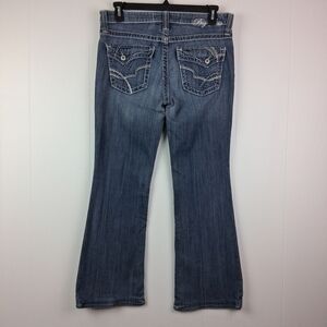 Big Star Maddie Mid Rise Flap Pocket Jeans Size  31 Shortened 30" Inseam